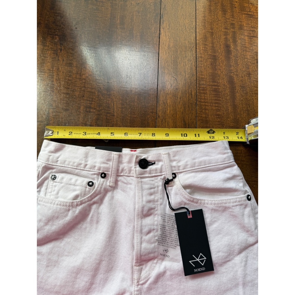 NOEND Denim White High Rise Cutoff Shorts FR1083MWHT Size 26 Made in USA NEW